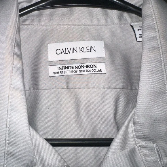 Calvin Klein Silver Dress Shirt - Picture 2 of 4